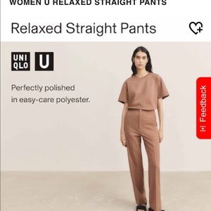 uniqlo u straight leg pants